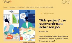 side-project reconversion reconvertir sans changer de job sécurité sans plaquer emploi intrapreneuriat side project projet