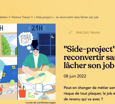 side-project reconversion reconvertir sans changer de job sécurité sans plaquer emploi intrapreneuriat side project projet