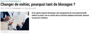 Reconversion changer métier agent communal communaux collectivité locales